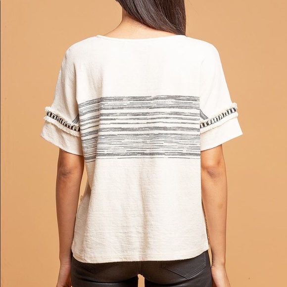 Anthropologie Eva Franco Pocket T-Shirt Tan SizeXS - Picture 15 of 15